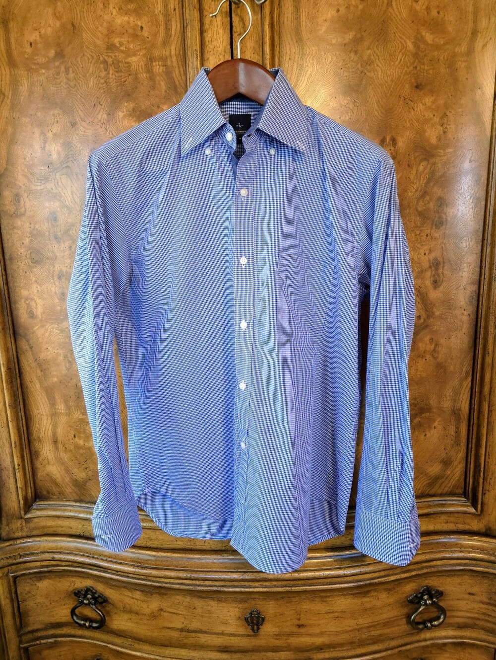 Tailorbyrd (M) Blue/white checkered shirt